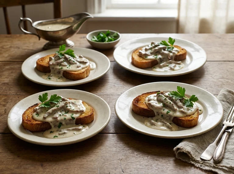 Creamed Beef (Four portions)