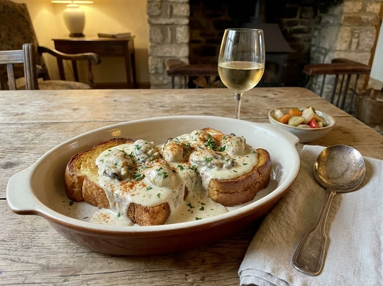 Creamed Oysters on Toast