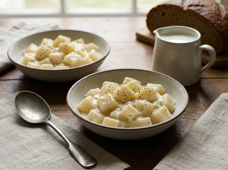Creamed Turnips (Two portions)