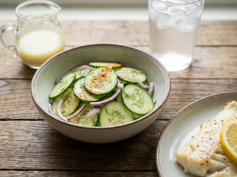 Cucumber Salad for Fish Course