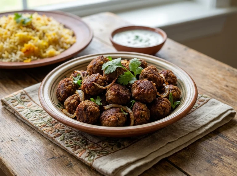 Damori Kabab (Tiny Meatballs for Pulao)
