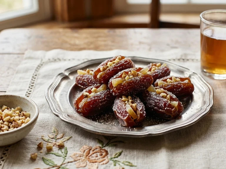 DATES STUFFED WITH GINGER AND NUTS