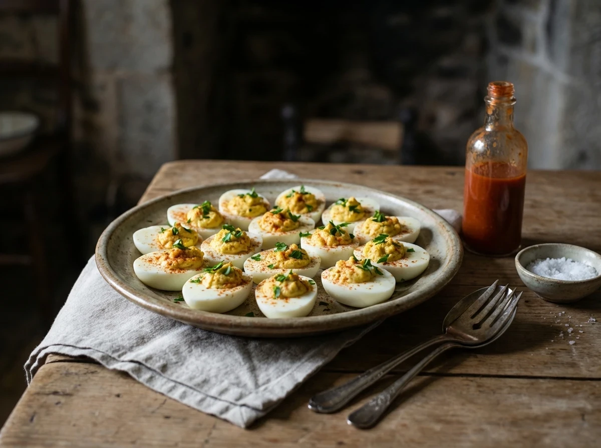 Deviled Eggs with Hot Sauce