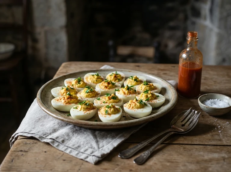 Deviled Eggs with Hot Sauce