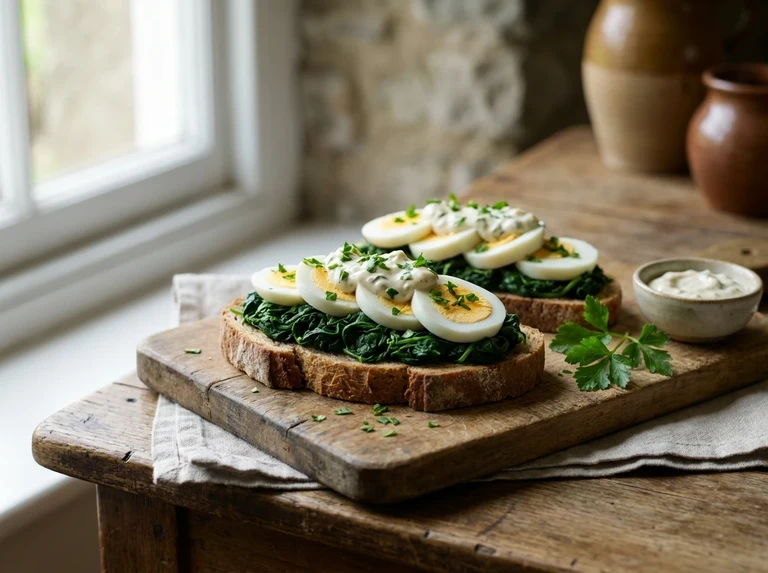 Egg-and-Spinach Sandwiches