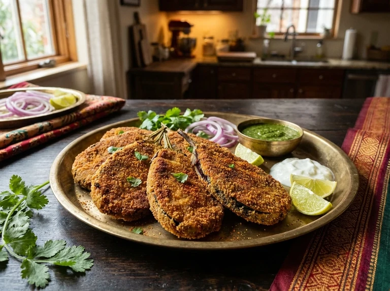 Eggplant and Minced Meat Cutlets