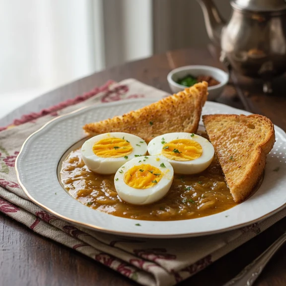 Eggs and Sauce Robert