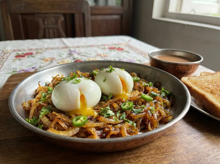 Eggs on Fried Onions (Kanda Per Eedu)