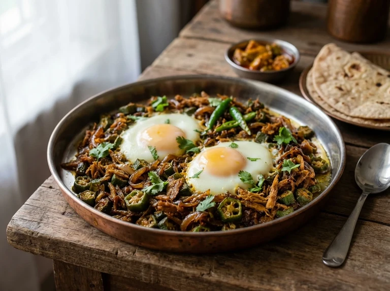 Eggs on Okra