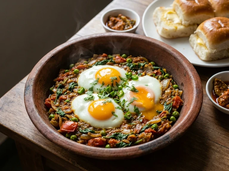Eggs on Vegetables (Tarkari Per Eeda)