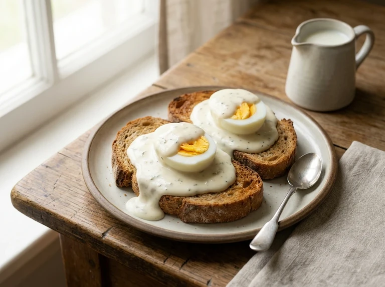 Eggs with Cream Dressing