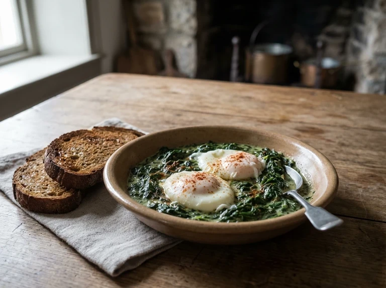Eggs with Spinach