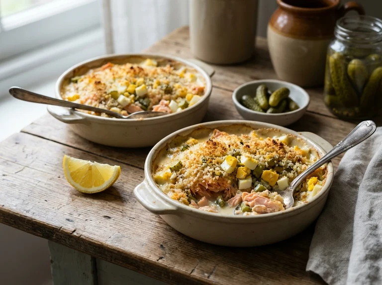 Escalloped Salmon (Two portions)