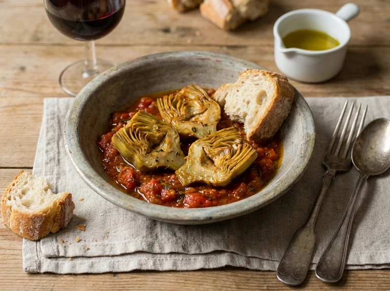 FRENCH ARTICHOKES WITH TOMATO SAUCE