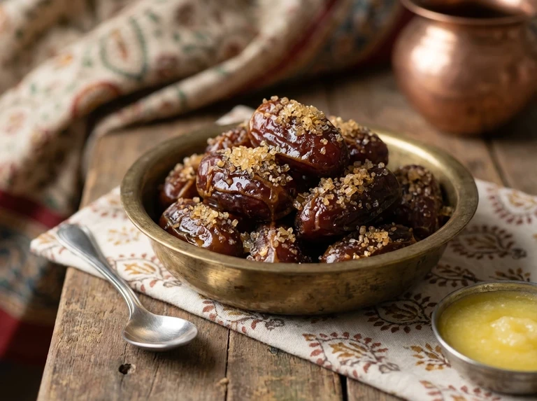 Fried Dates (Khajur Talelo)