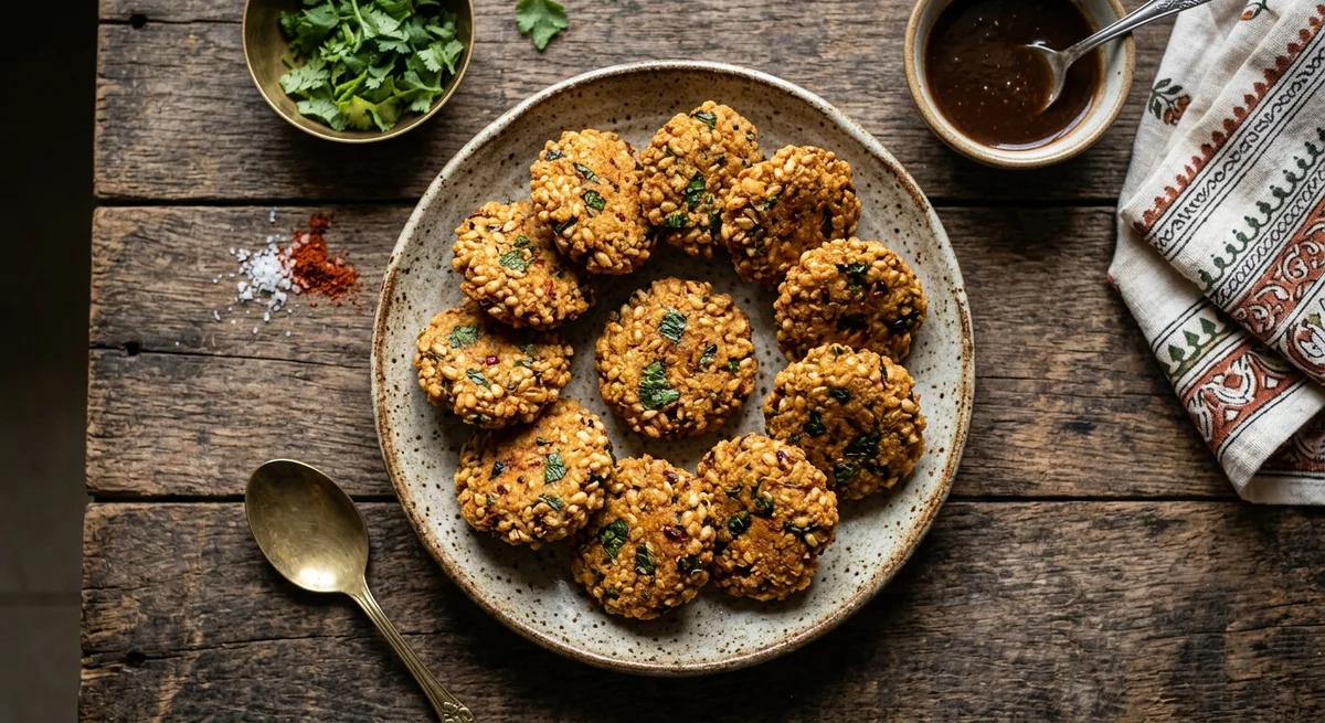 Fried Paddy and Coriander Leaf Cakes