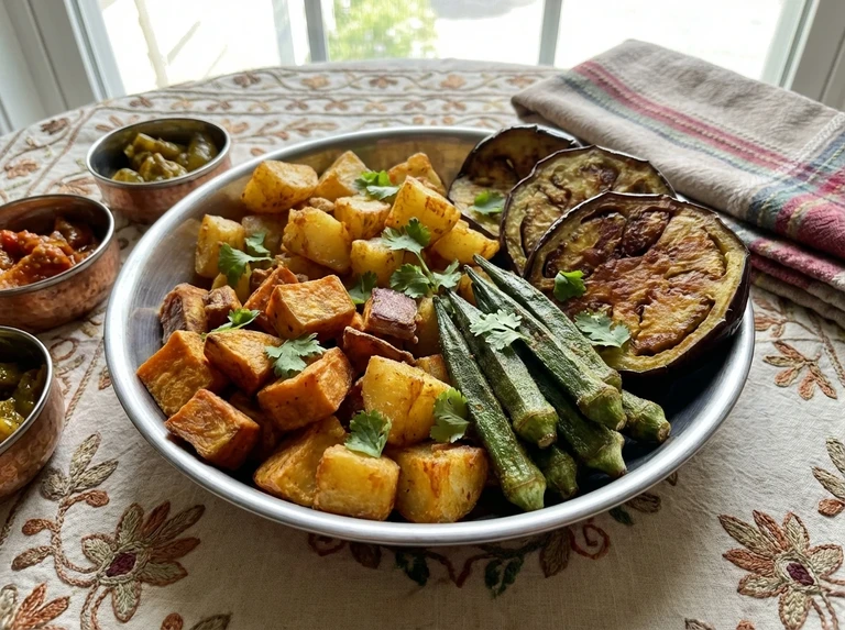 Fried Vegetable Accompaniments for Meat or Chicken