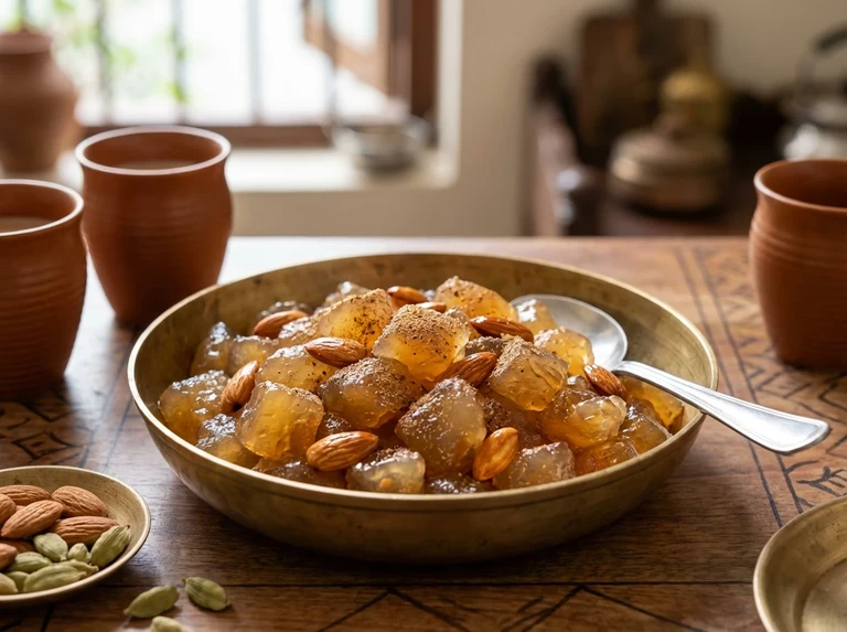 Fried Wheat Milk Halwa