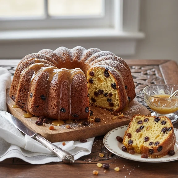 Fruited Brandy Butter Cake