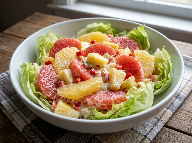 Grapefruit, Pineapple, and Pimento Salad