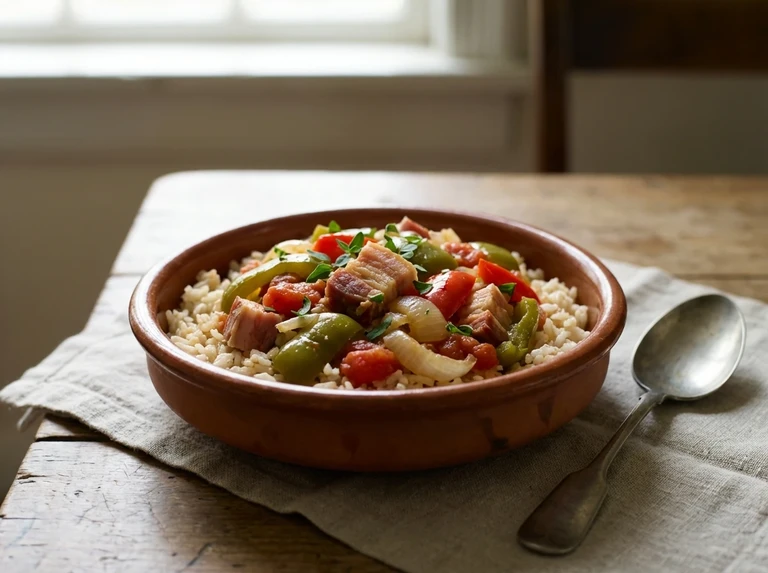 Green Peppers With Rice