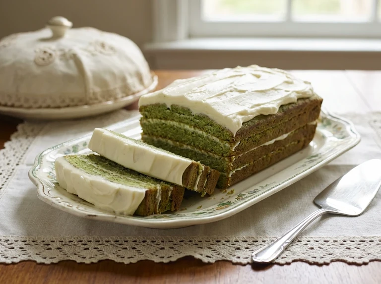 GREEN TREE LAYER CAKE AND ICING