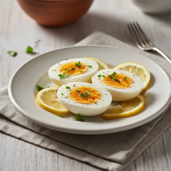 Hard-Boiled Eggs with Lemon
