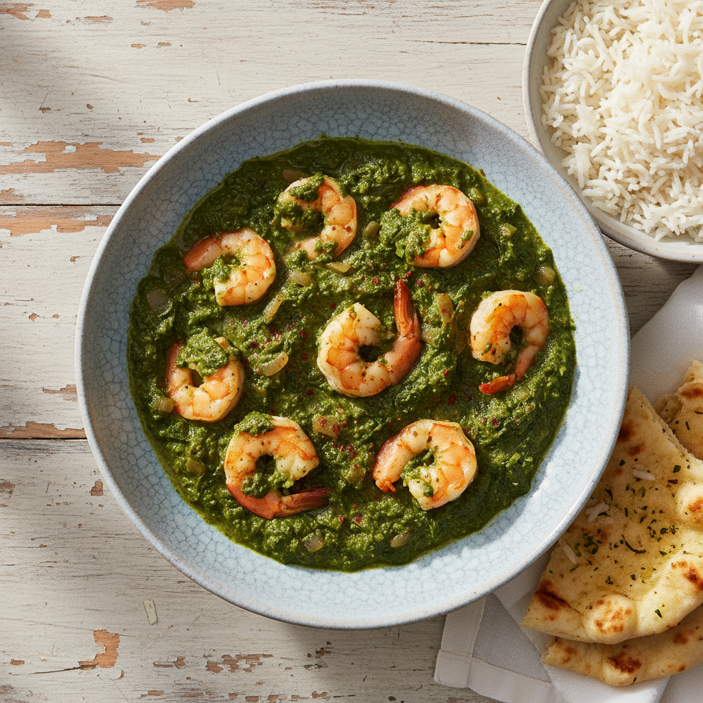 Green Saug with Prawns