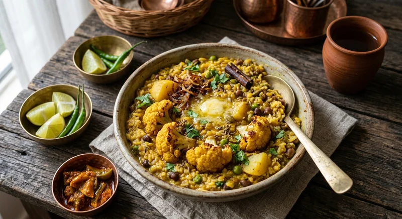 KHECHURI WITH FUL-KAPI (cauliflower)