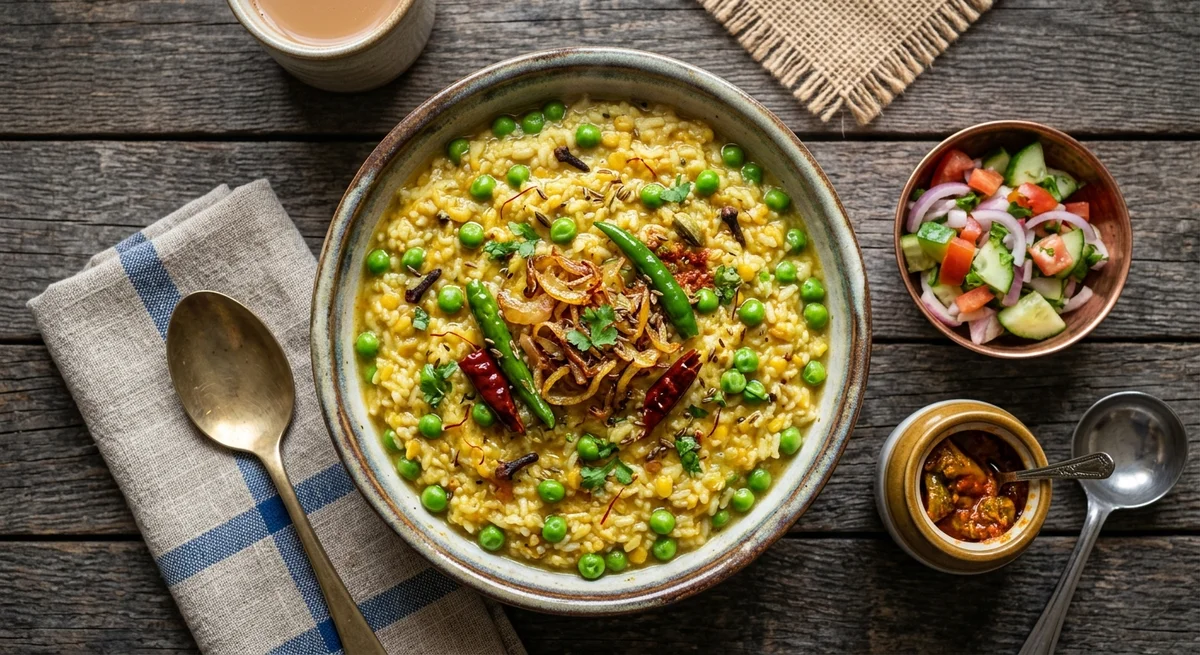 KHECHURI with GREEN PEAS