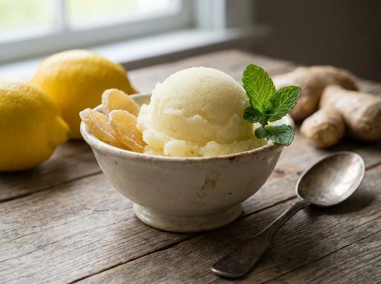 LEMON GINGER SHERBET
