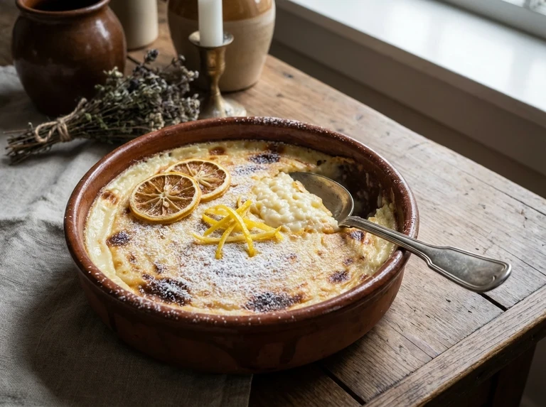 Lemon Rice Pudding