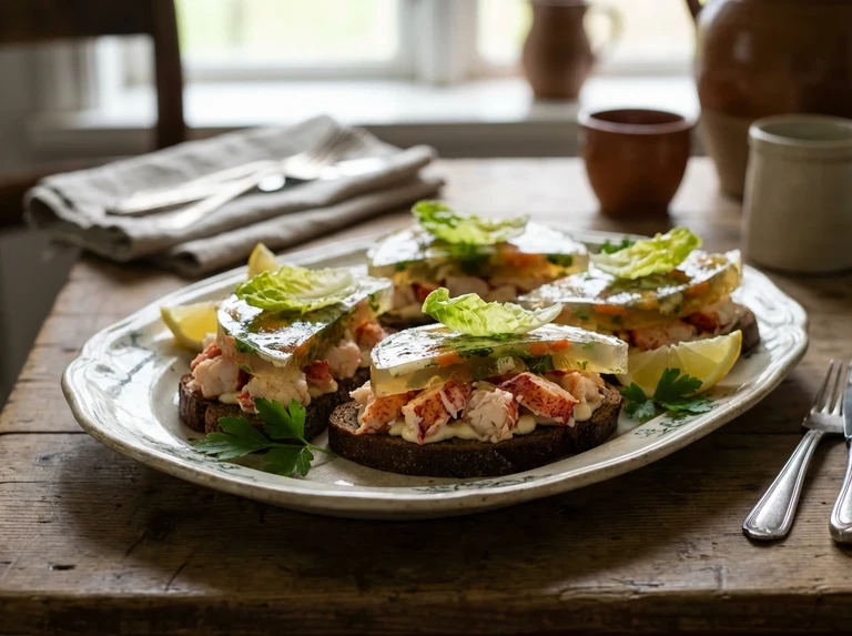 Lobster Sandwiches with Aspic