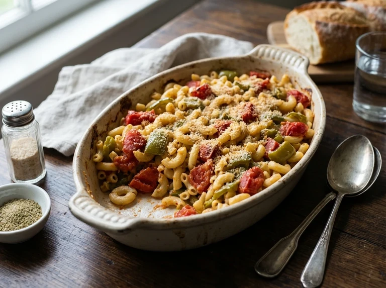 Macaroni, Tomatoes and Green Peppers