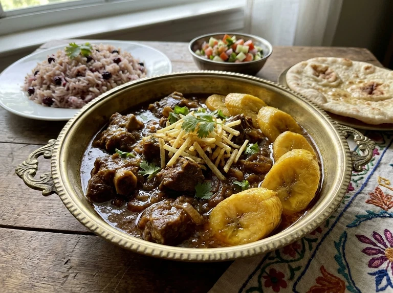 Meat or Chicken with Bananas
