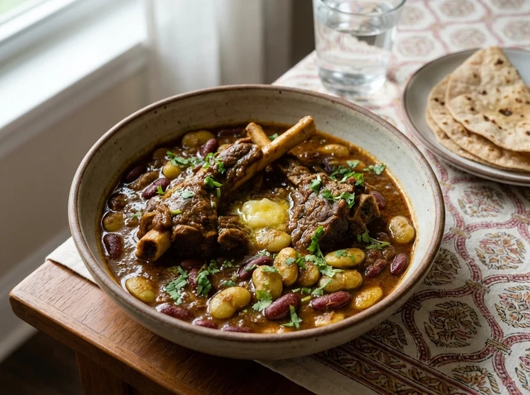 Meat or Chicken with Double Beans