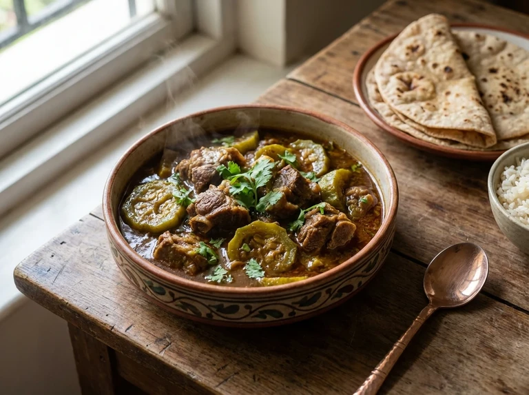 Meat or Chicken with Snake Gourd