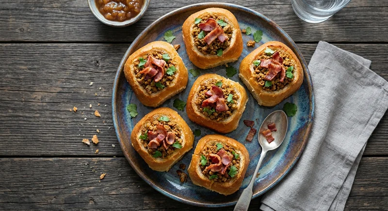 Minced Meat in Fried Rolls
