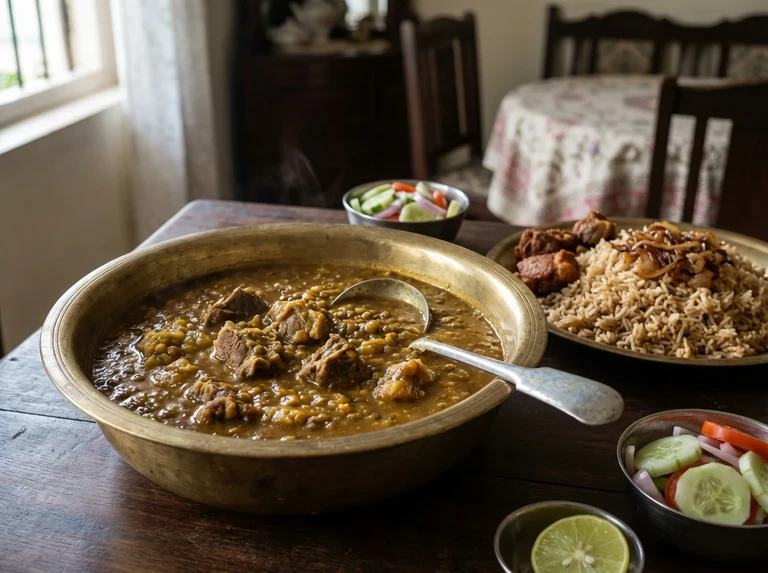 Mutton Dhansak (Tuvar Dal Variation)