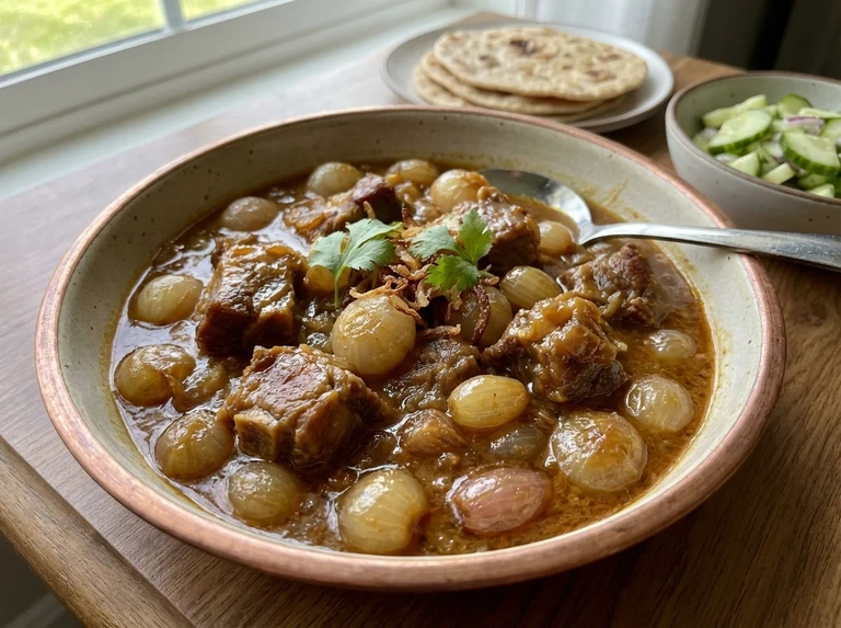 Mutton or Chicken in Onions