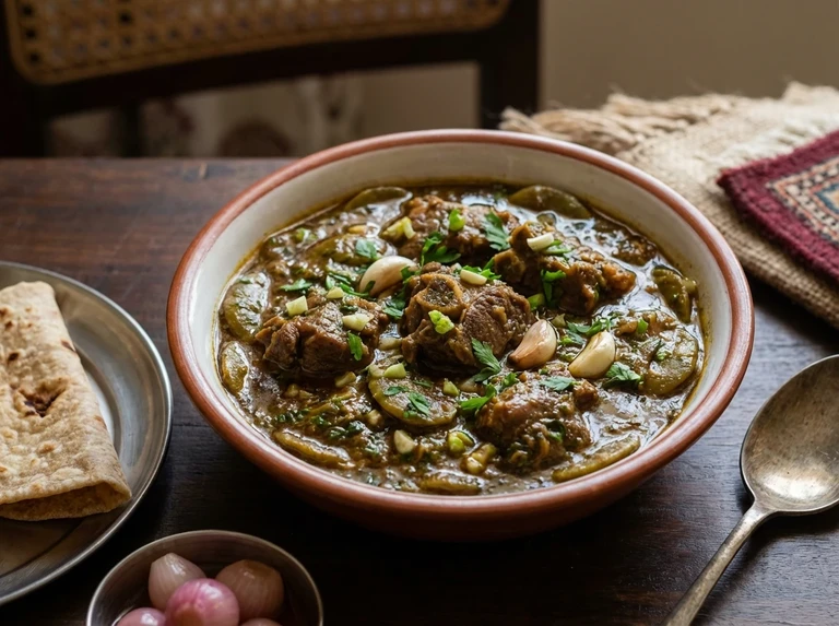 Mutton or Chicken with Papdi (Flat Beans) - Version 2