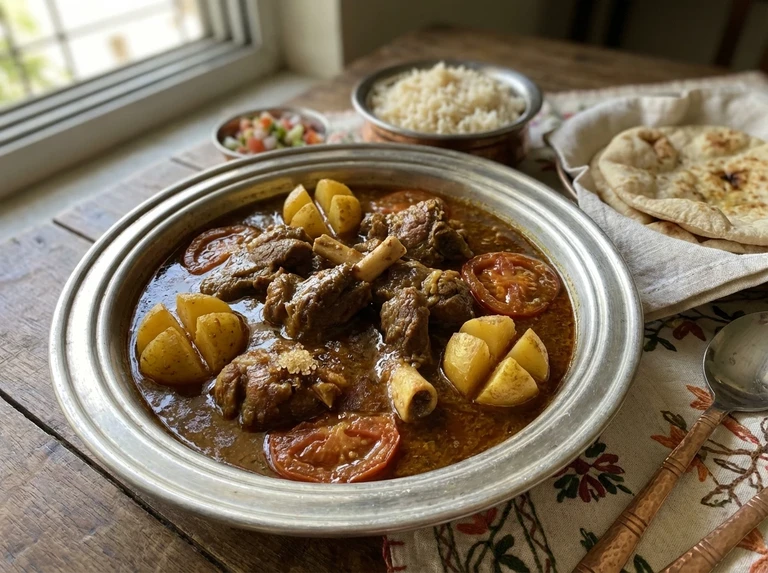 Mutton or Chicken with Potatoes