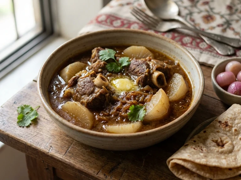 Mutton or Chicken with Radish