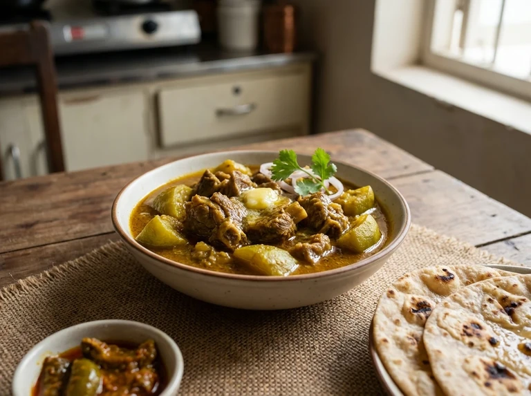 Mutton or Chicken with Sponge Gourd