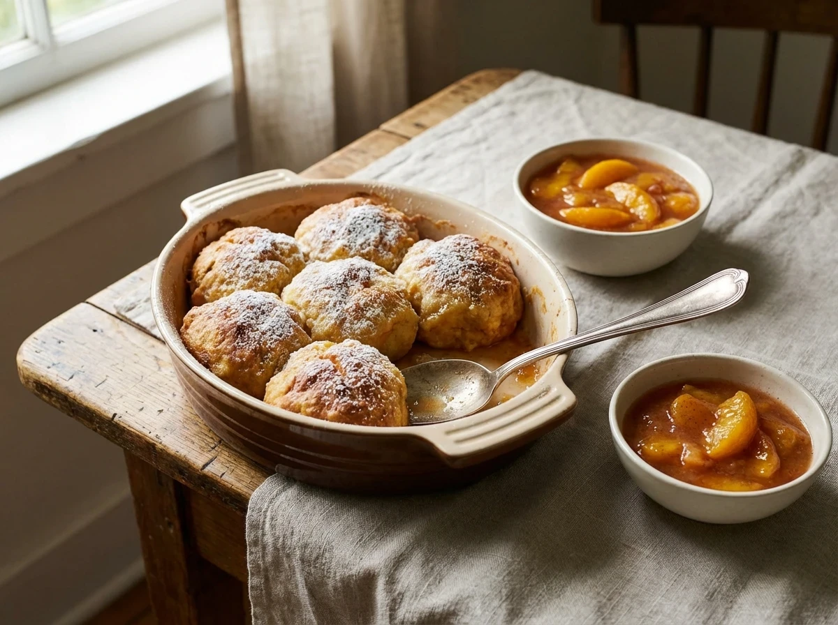 PEACH DUMPLINGS