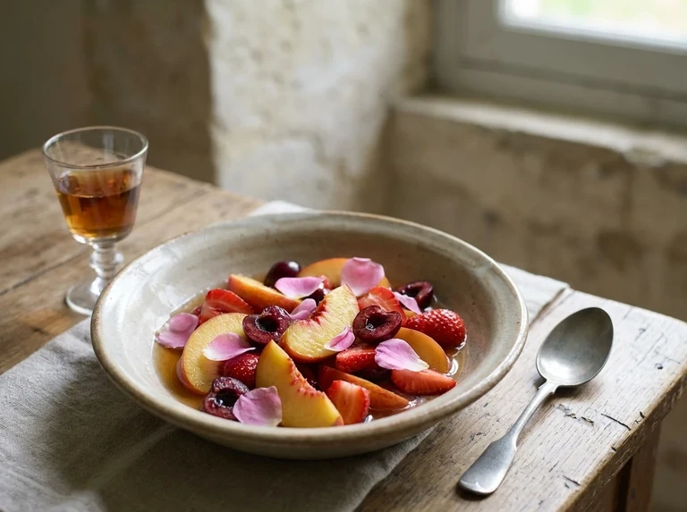 Peach-Strawberry-and-Cherry Salad