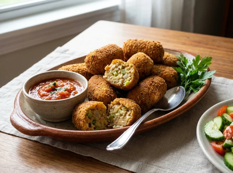 PEANUT AND RICE CROQUETTES