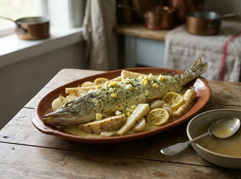 PIKE WITH EGG SAUCE