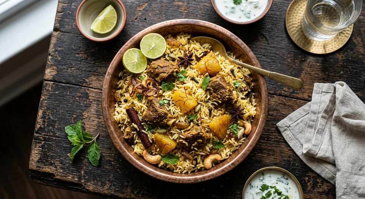 Polao with Anaras (Pine-apple)