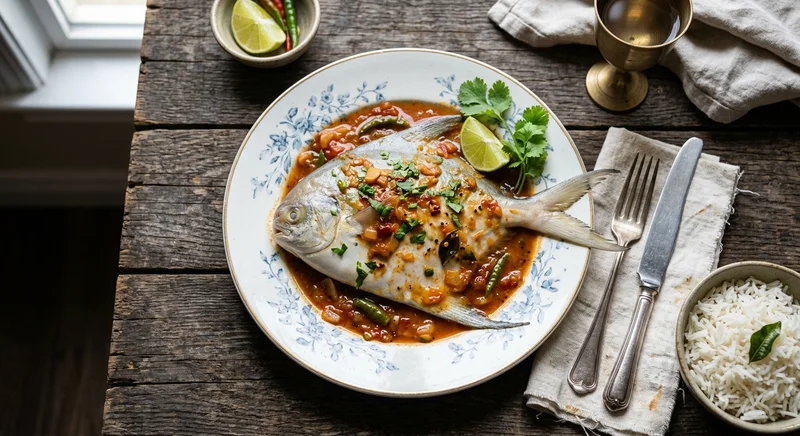 Pomfret au sauce piquante